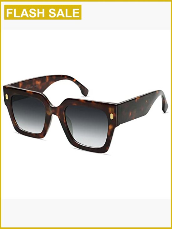 Vintage Oversized Square Sunglasses UV400 Protection Retro Luxury main image 7